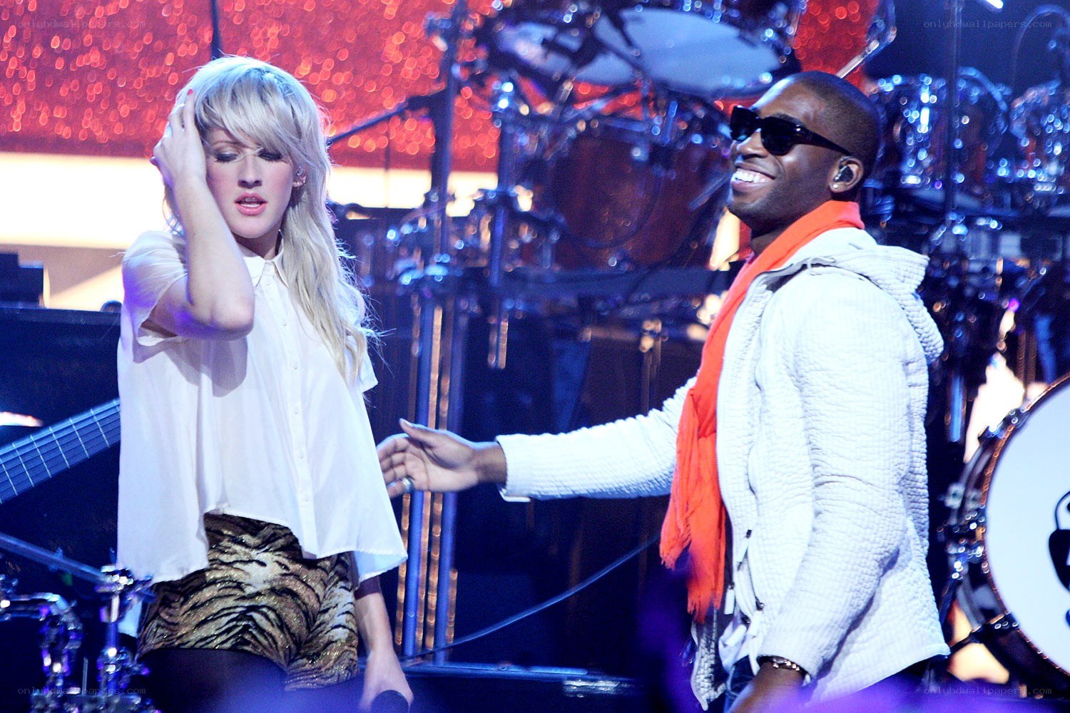 performers on stage together