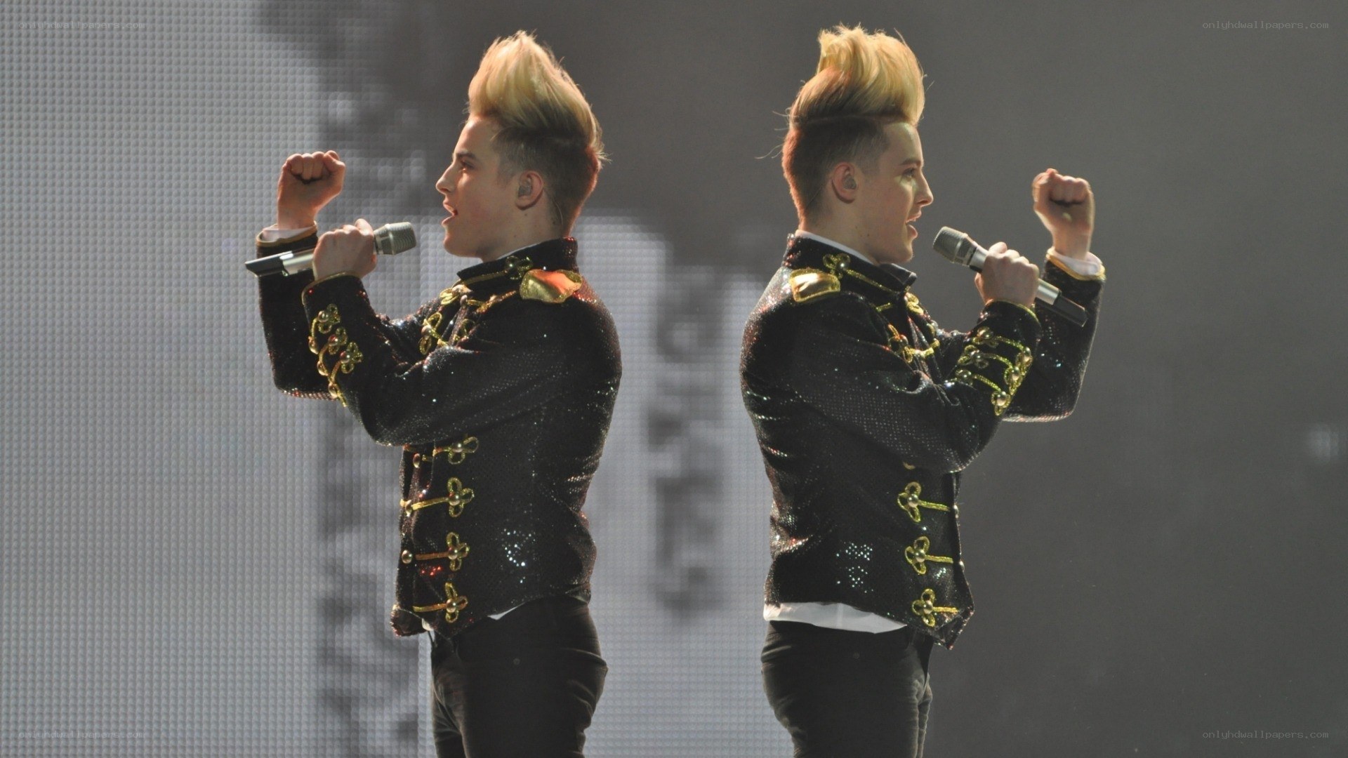 Performing duo on stage