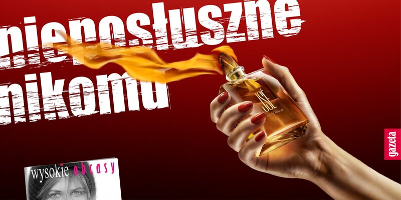 Perfume ad with flame