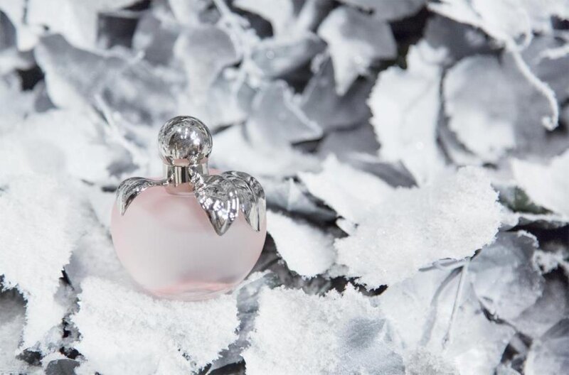 Perfume Bottle on Snow