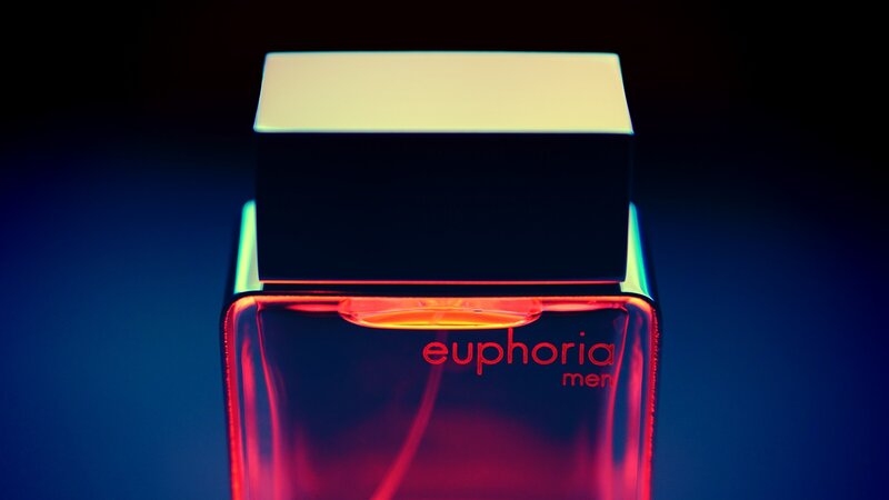 Perfume Bottle — Red, Dramatic