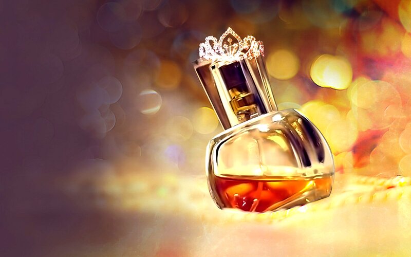 Perfume Bottle with Crown