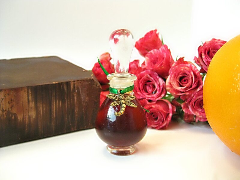 Perfume Bottle with Dragonfly