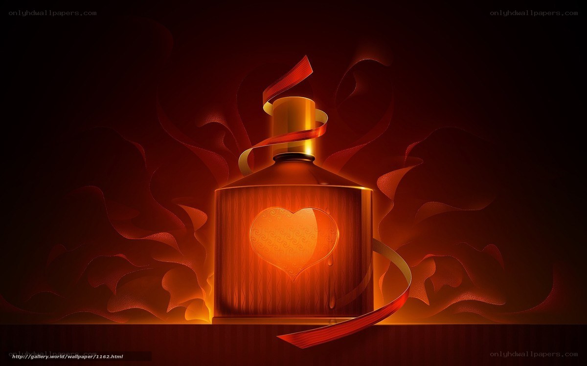 Perfume bottle with heart design