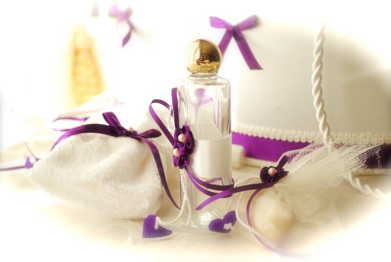 Perfume Bottle with Ribbons