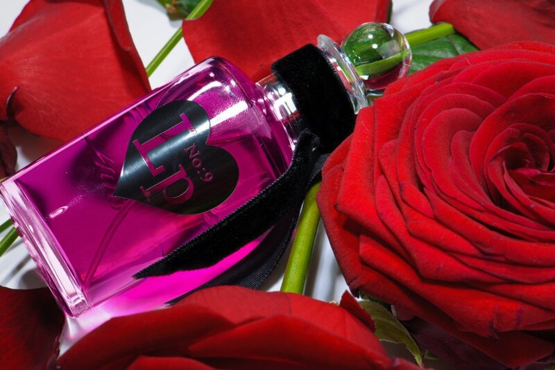 Perfume Bottle with Roses