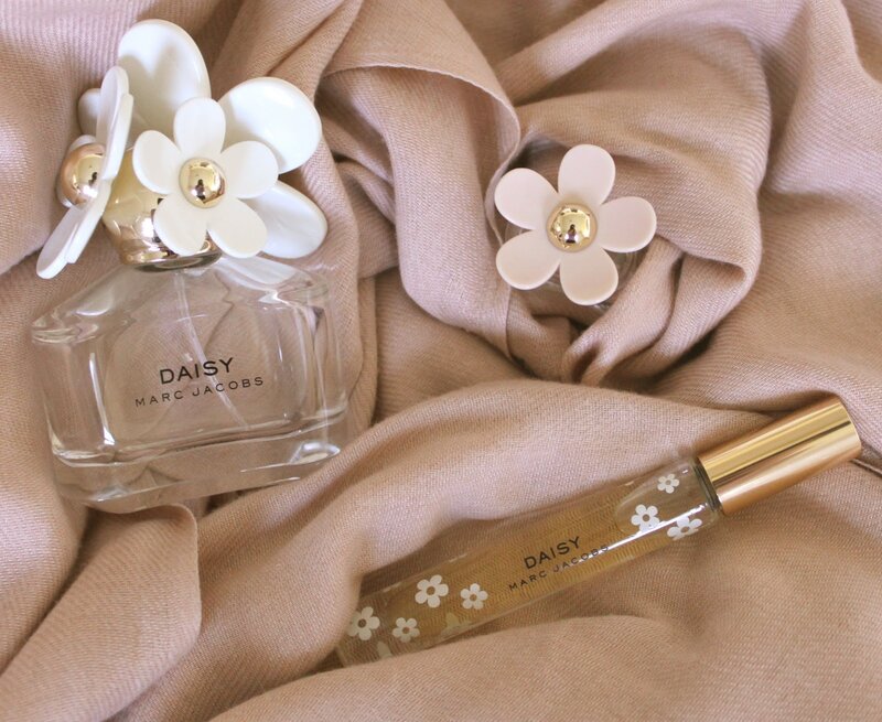 Perfume Bottles on Fabric