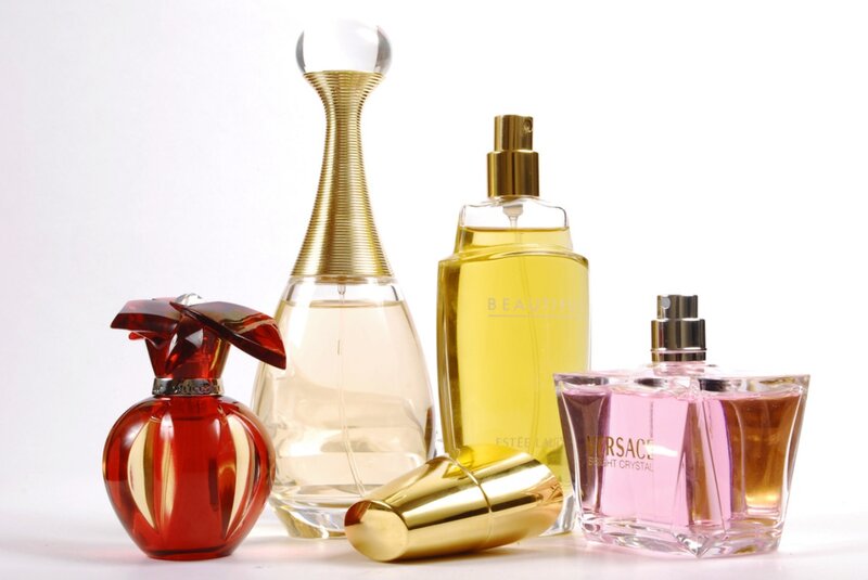Perfume Bottles on White