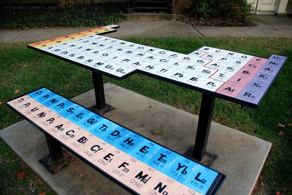 Periodic table bench