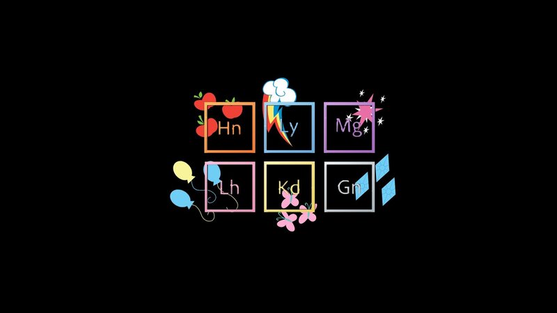 Periodic Table Elements — Black, Playful
