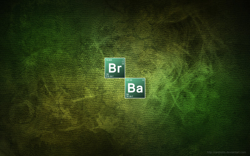 Periodic table elements Br and Ba