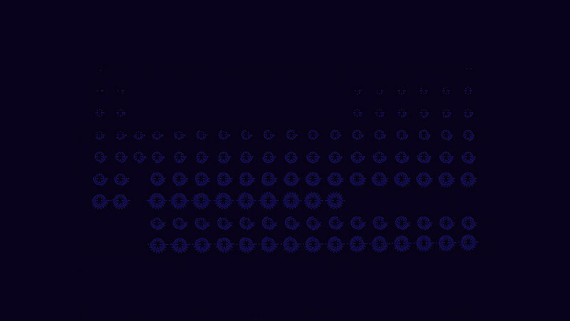 Periodic Table of Elements — Blue, Minimalist