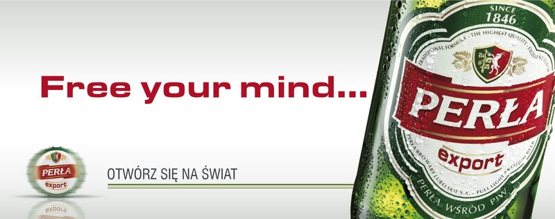 Perla Export beer advertisement