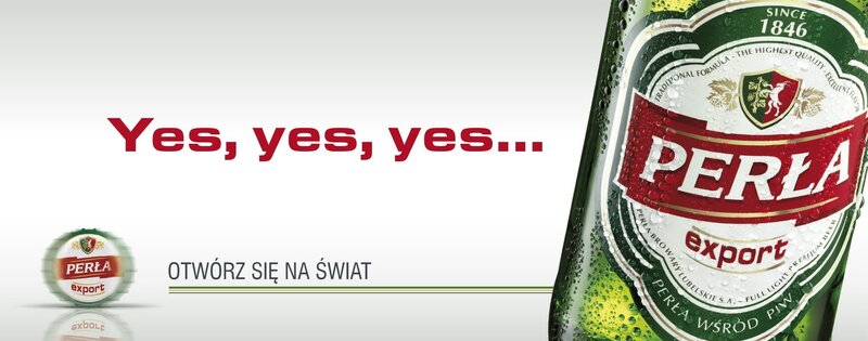 Perla Export beer advertisement