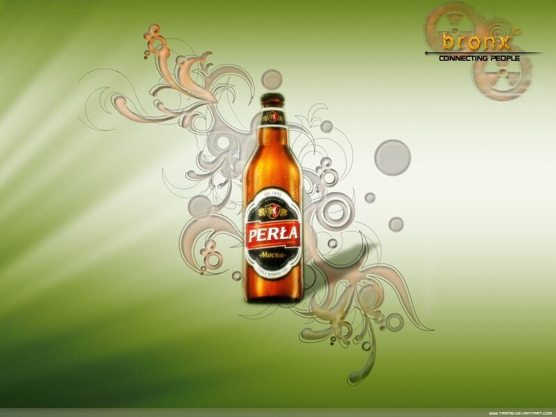 Perla Mocha beer bottle