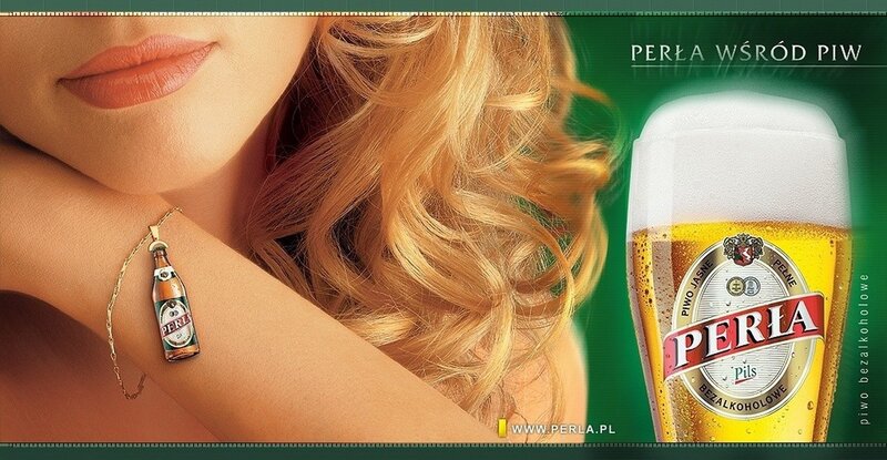 Perla non-alcoholic beer ad