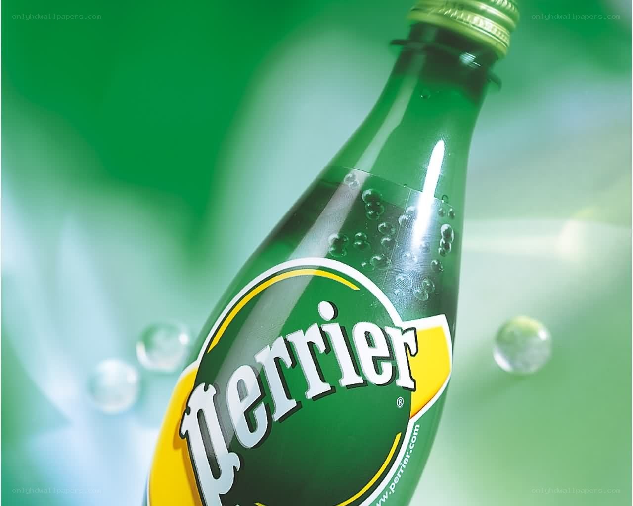 Perrier sparkling water bottle