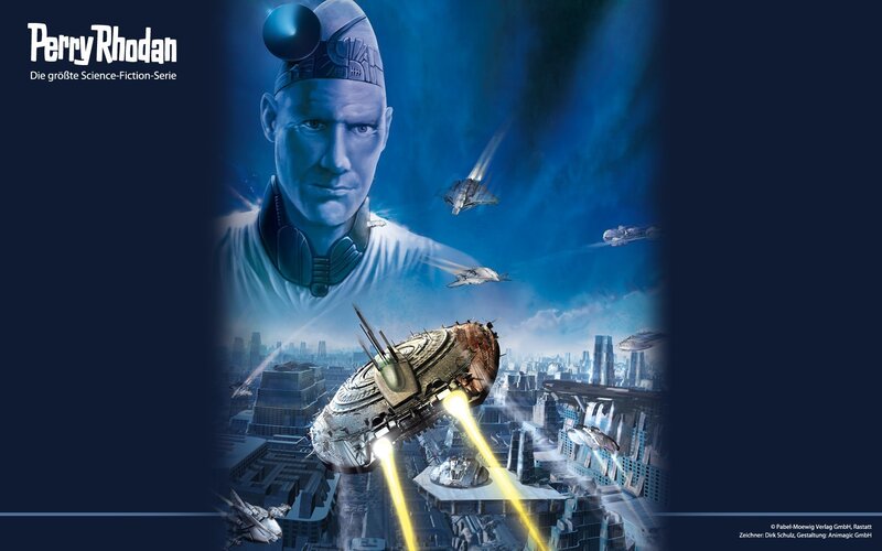 Perry Rhodan Character — Blue, Dramatic, Digital Art, Spaceships