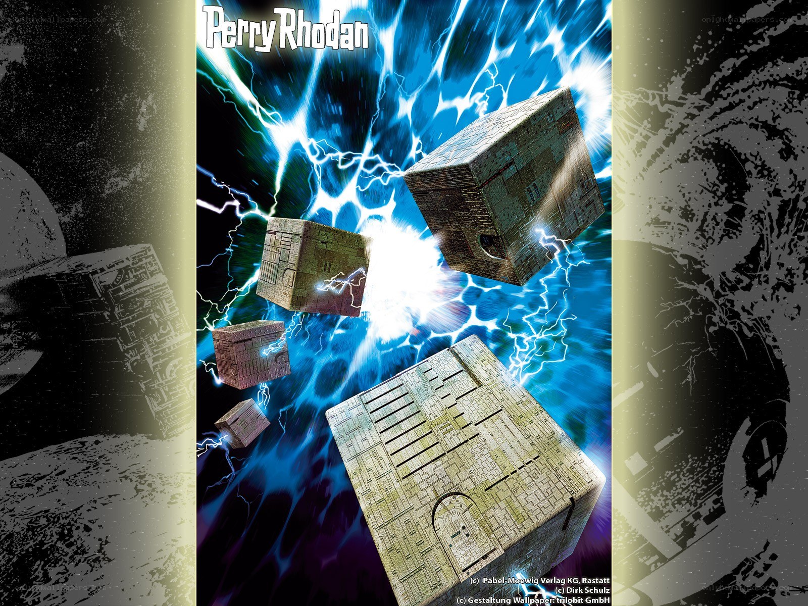 Perry Rhodan cubes in space