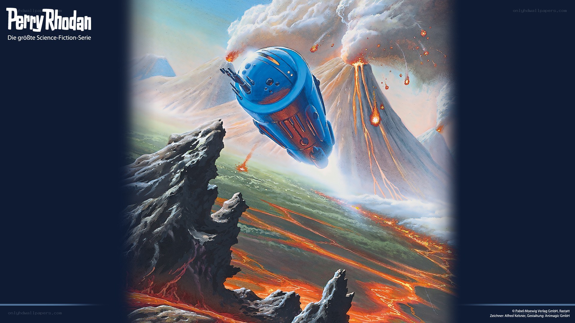 Perry Rhodan on a volcanic planet