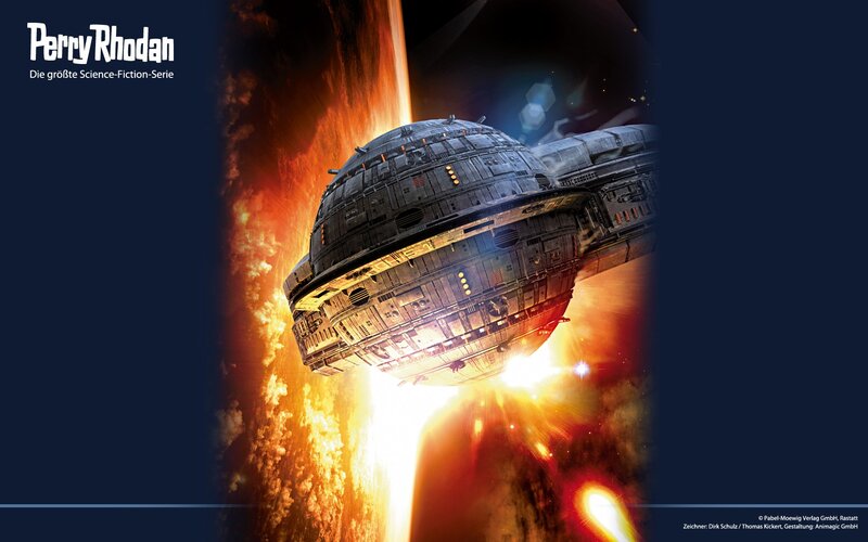 Perry Rhodan spaceship in space