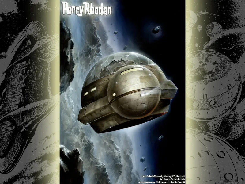 Perry Rhodan spaceship in space
