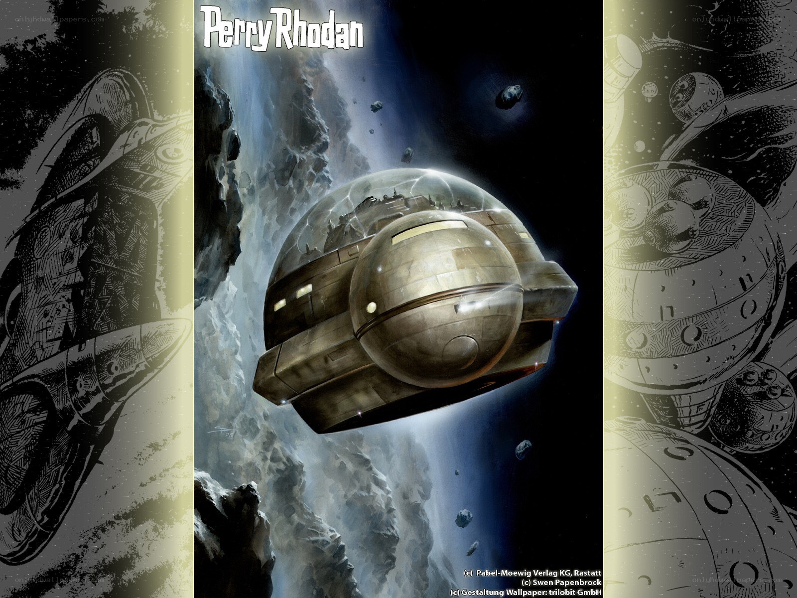 Perry Rhodan spaceship in space