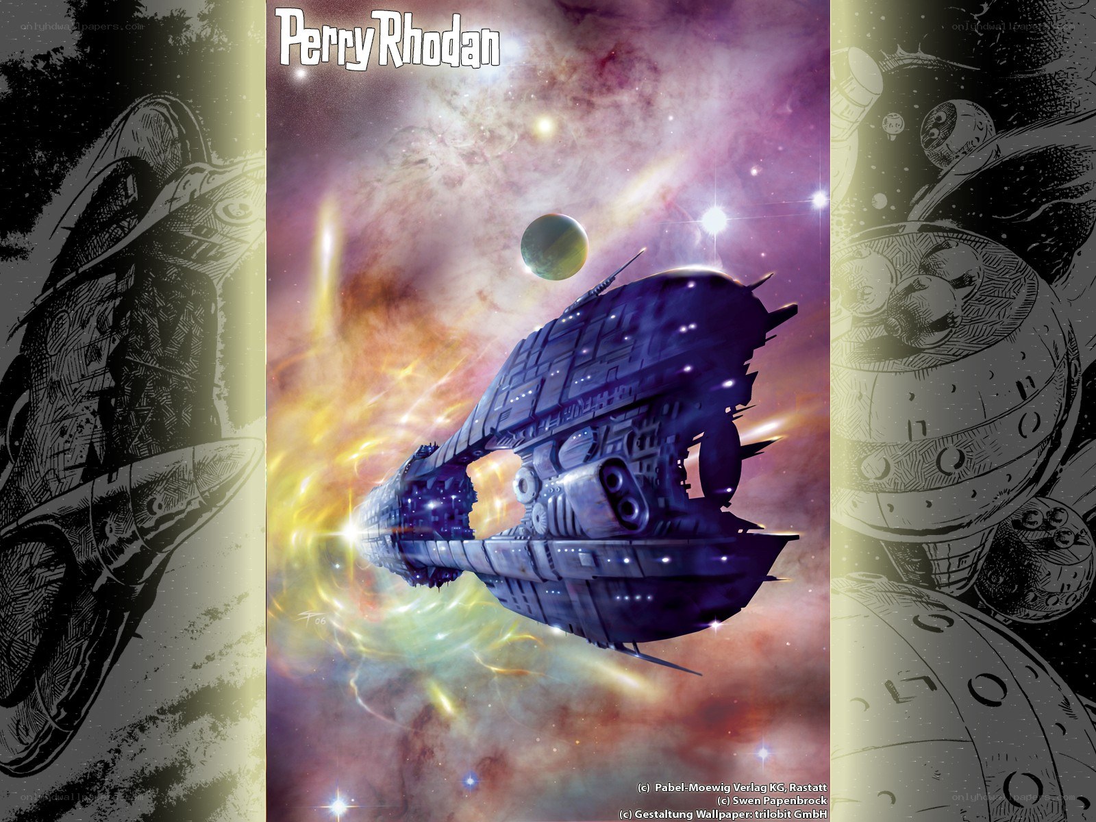 Perry Rhodan spaceship in space