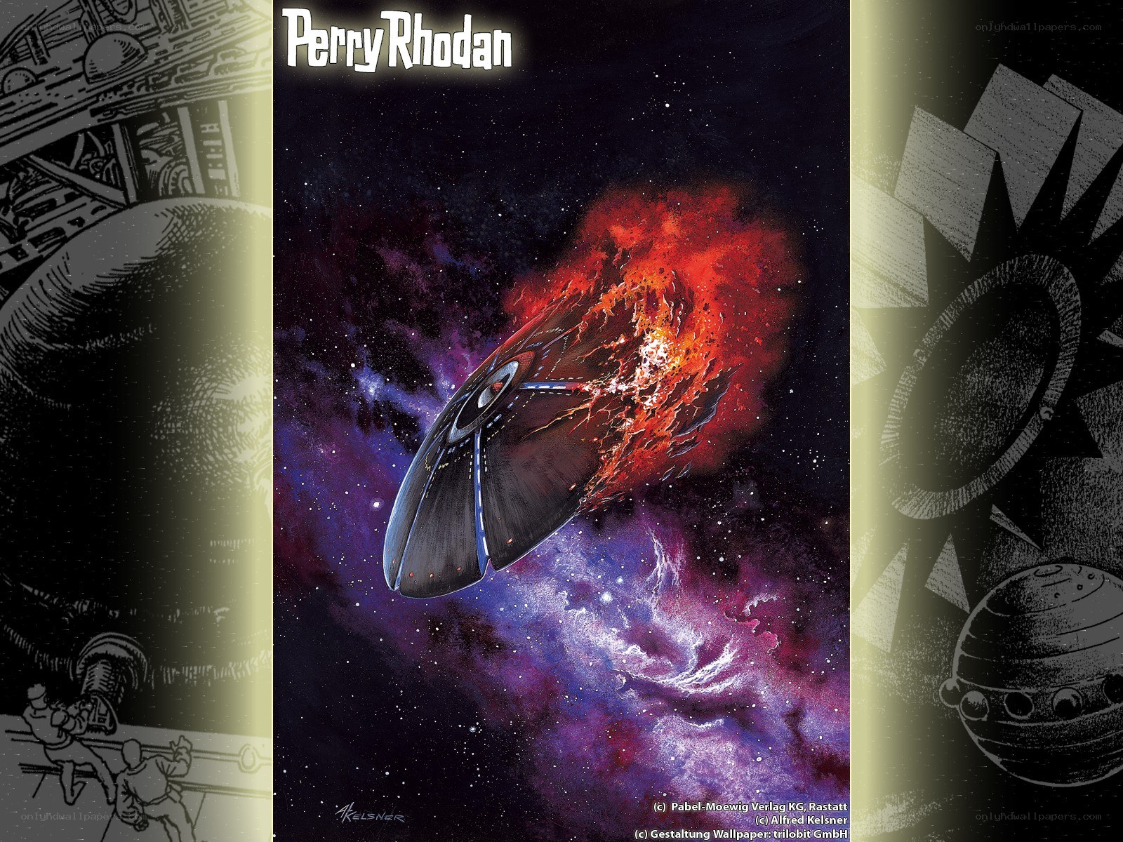 Perry Rhodan spaceship in space