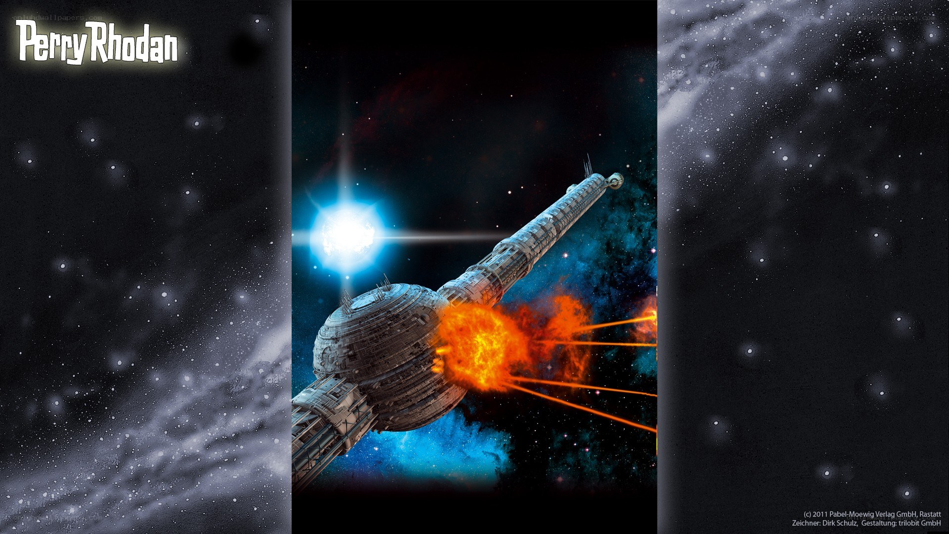 Perry Rhodan spaceship in space