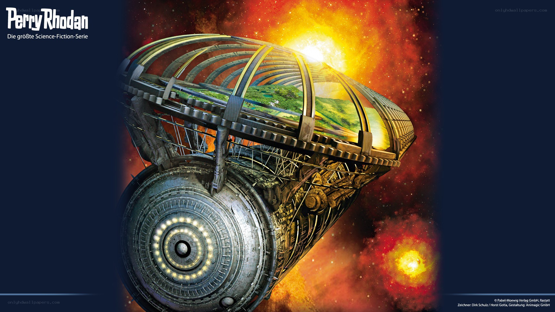 Perry Rhodan spaceship in space