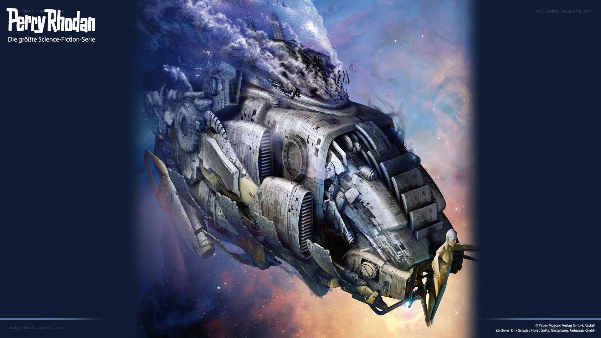 Perry Rhodan spaceship in space