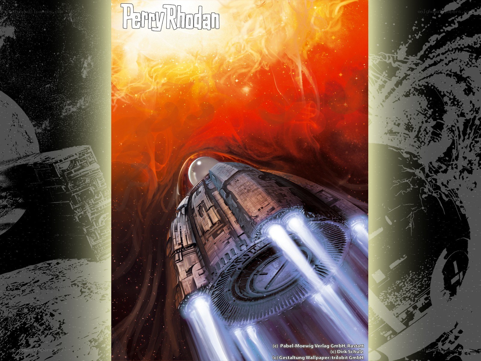 Perry Rhodan spaceship in space