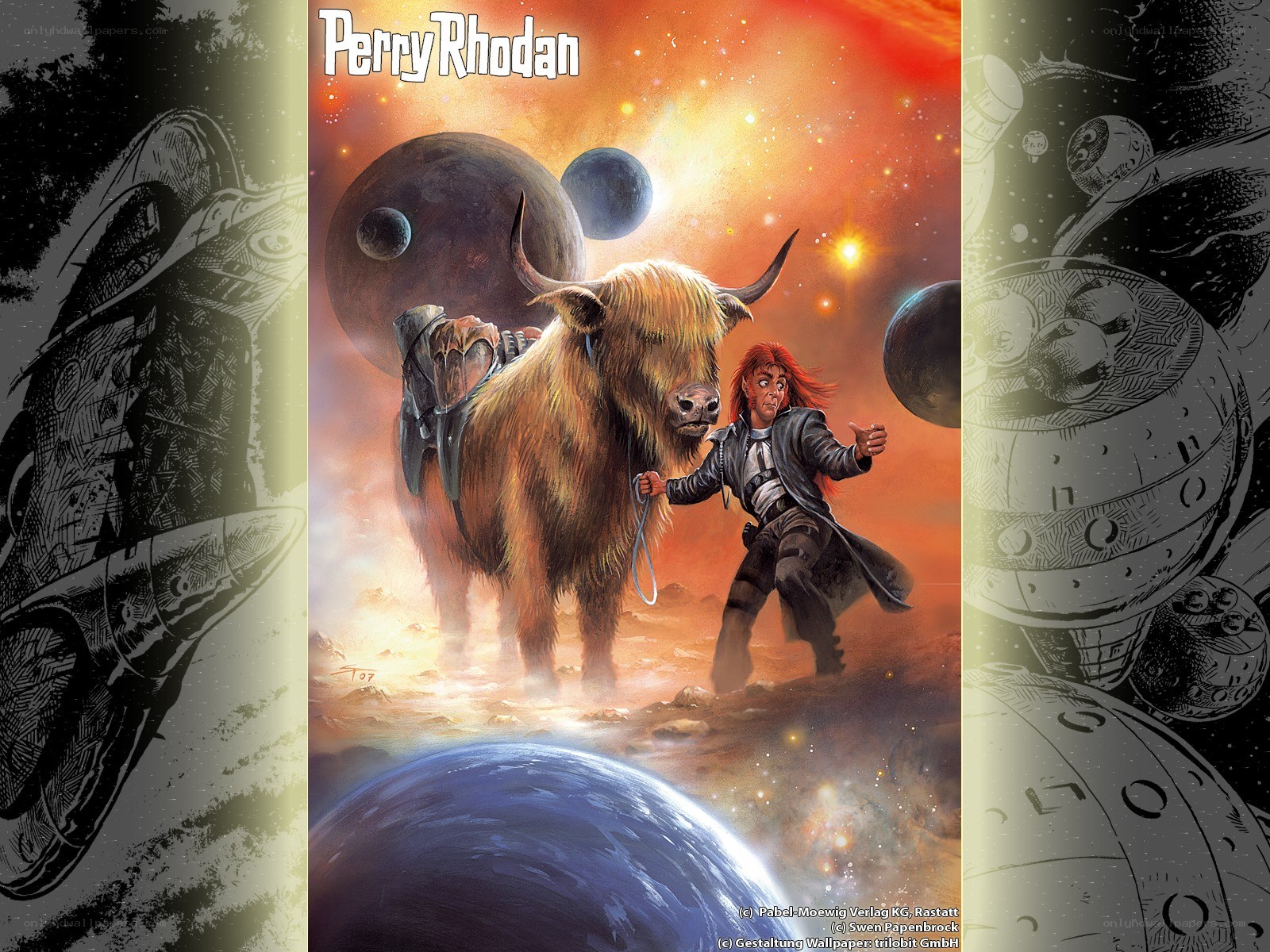 Perry Rhodan with a bull