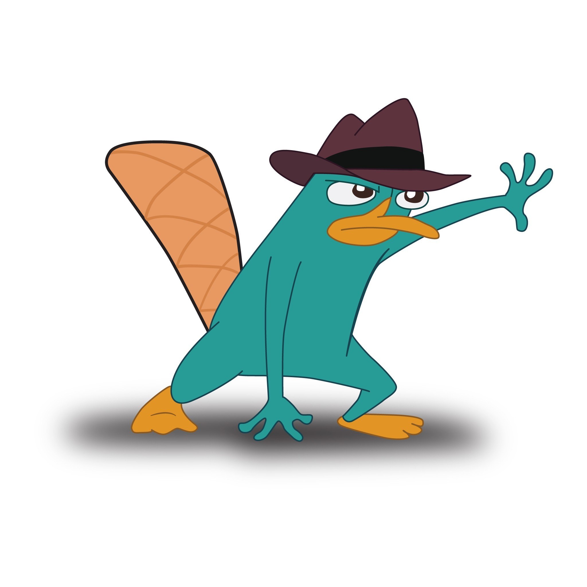 Perry the Platypus in a hat