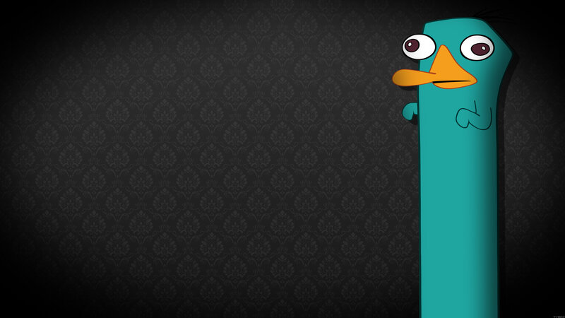 Perry the Platypus peeks from right