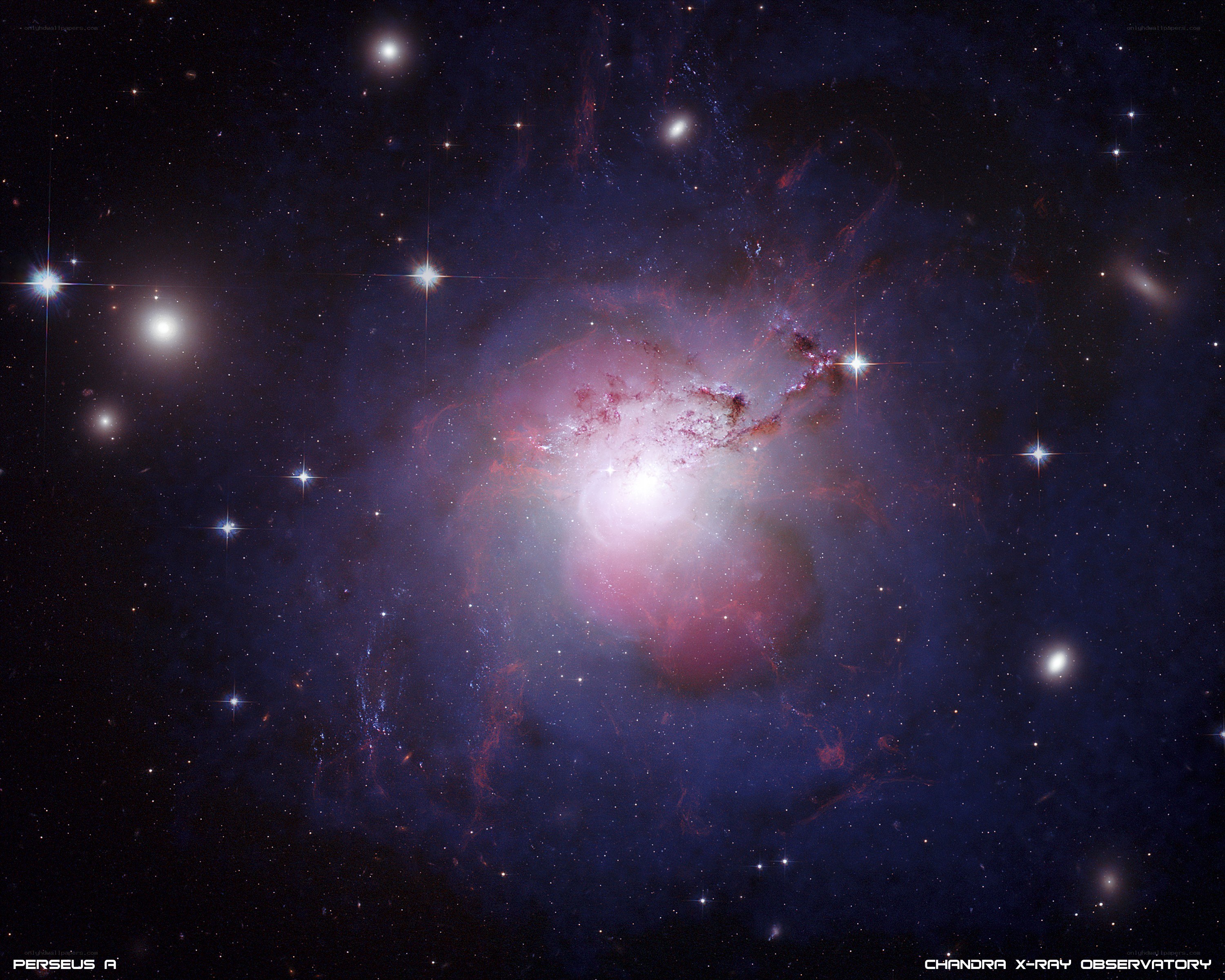 Perseus A galaxy cluster