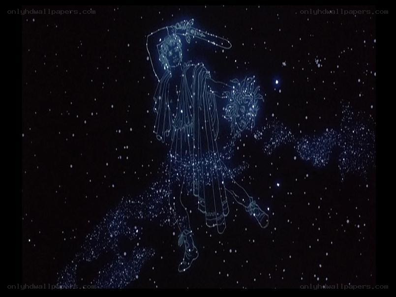 Perseus constellation in the night sky