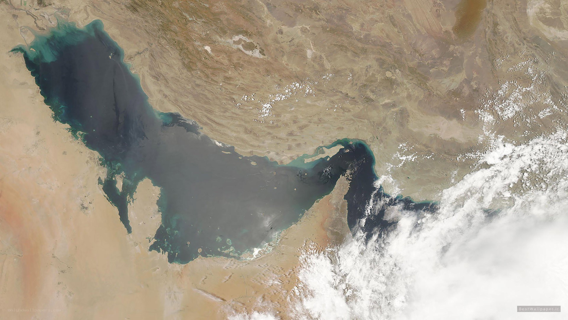 Persian Gulf satellite view