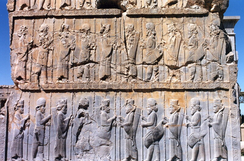 Persian relief carvings at Persepolis