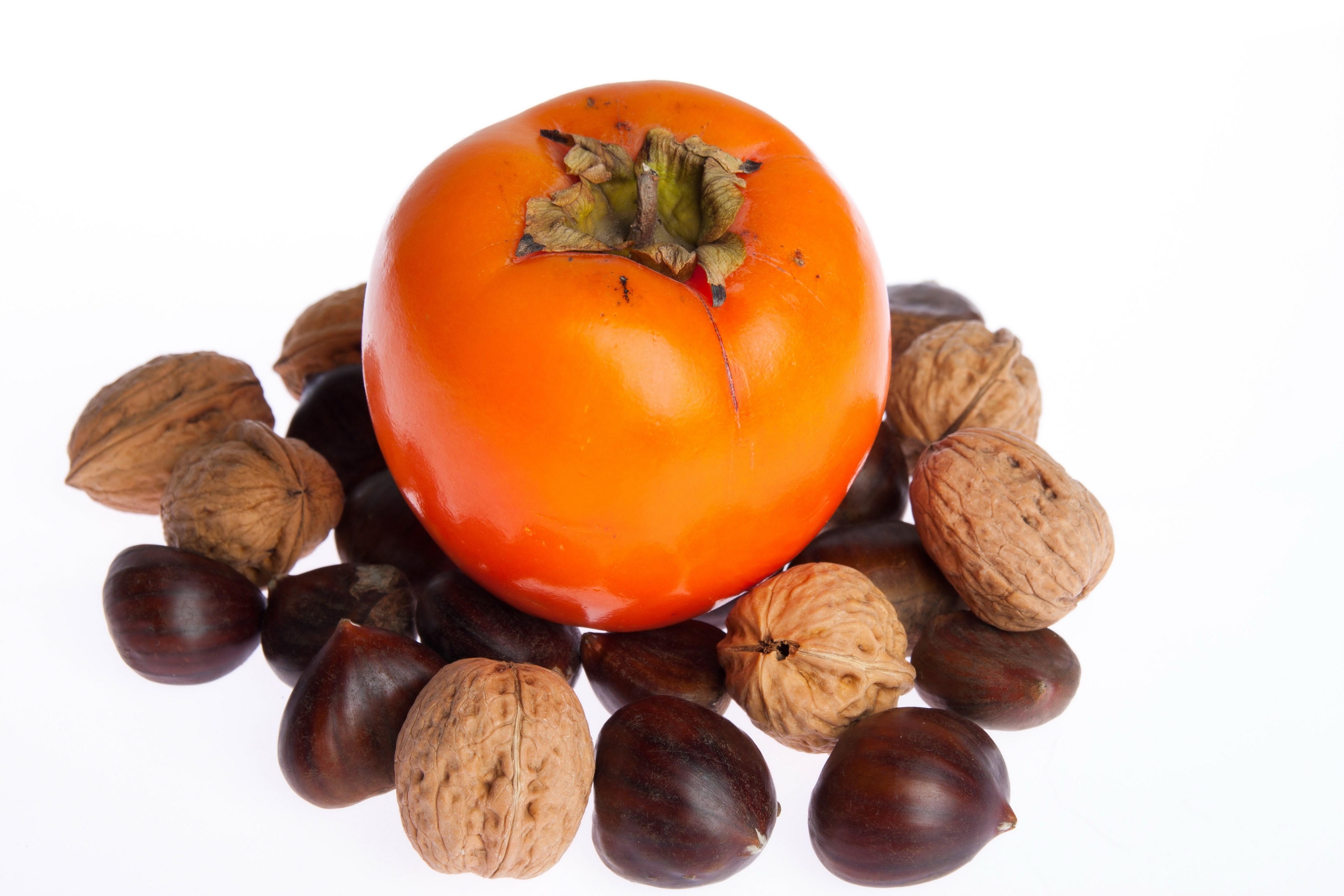 persimmon with nuts