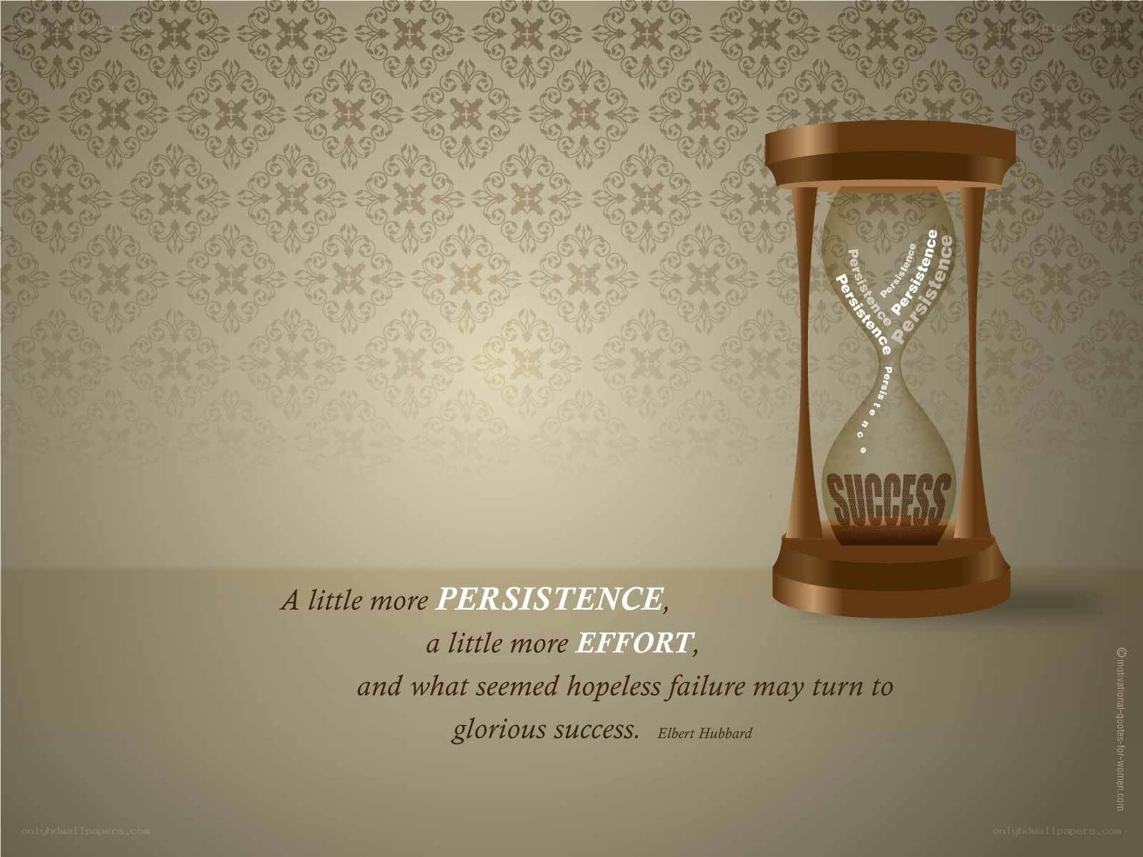 Persistence leads to success