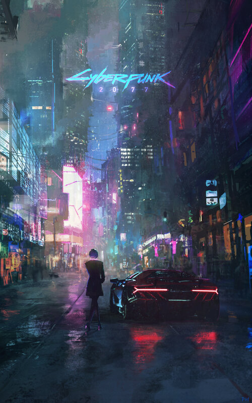 Person and Car on Street