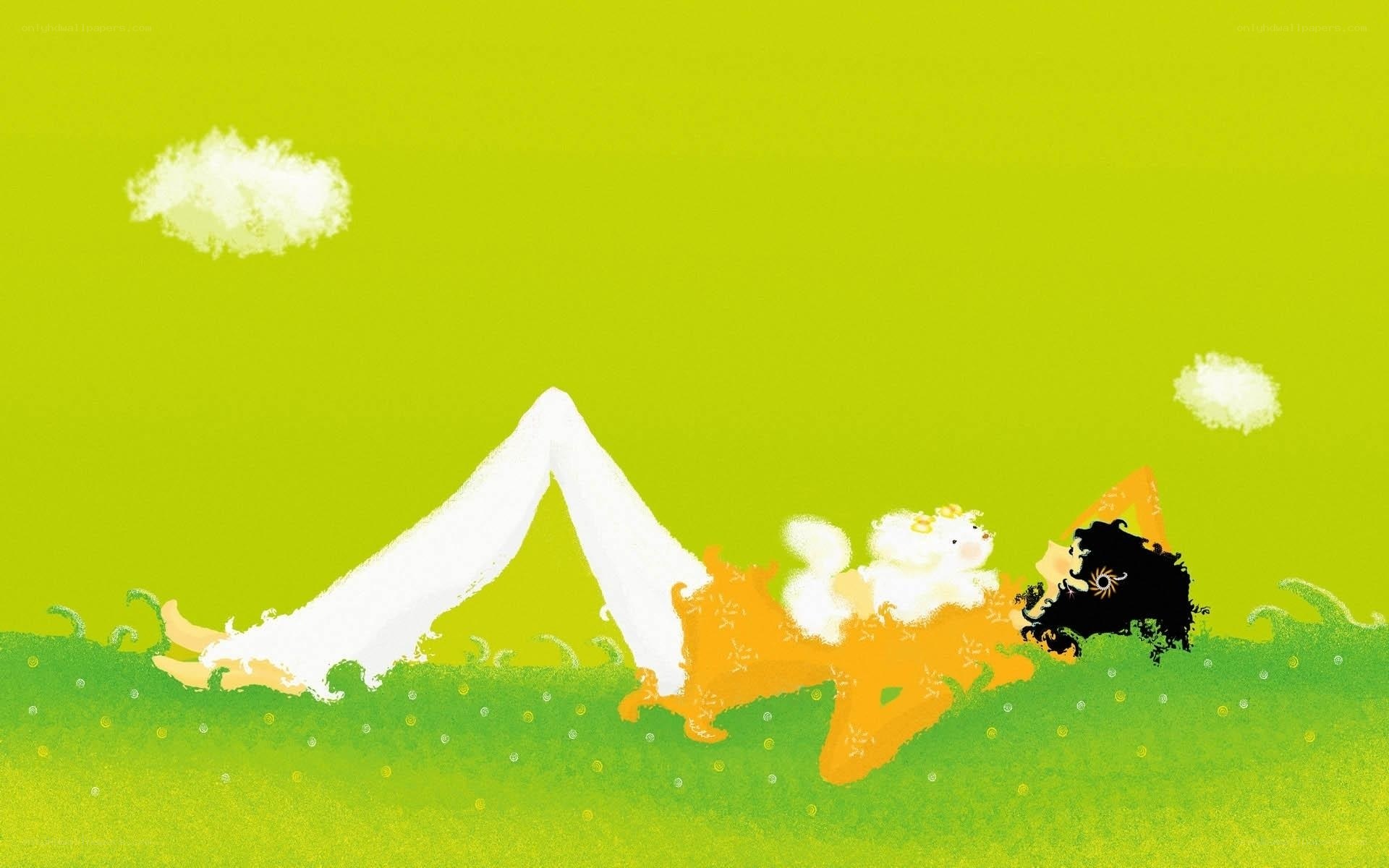 person and dog on grass