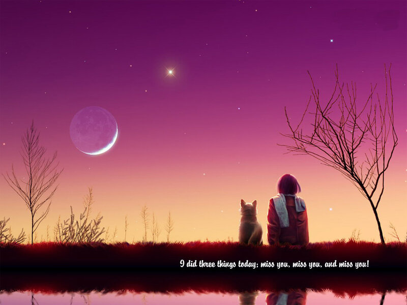 Person and Dog Sitting — Purple