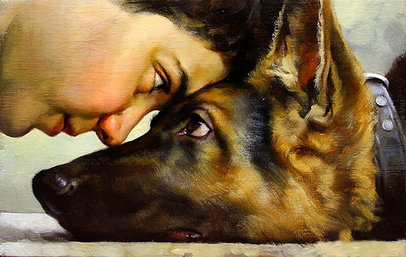 Person and Dog