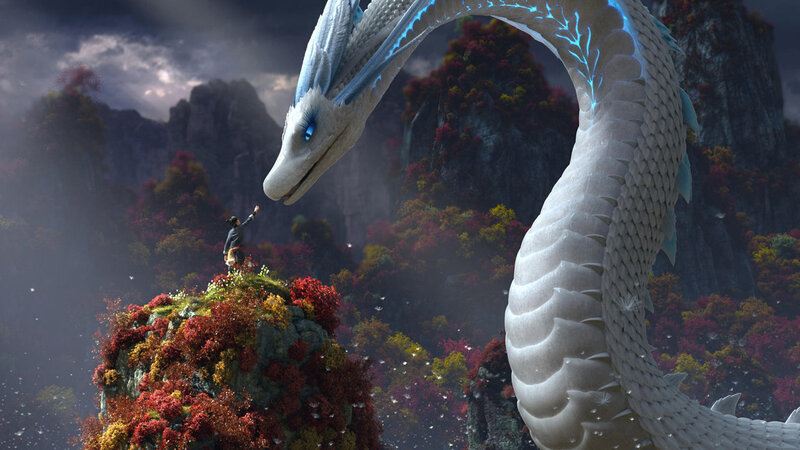 Person and White Dragon