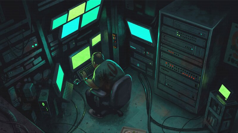 Person at Computer Console