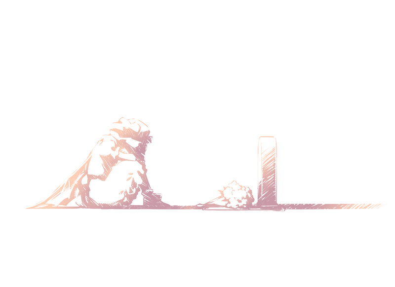 Person at Grave Site