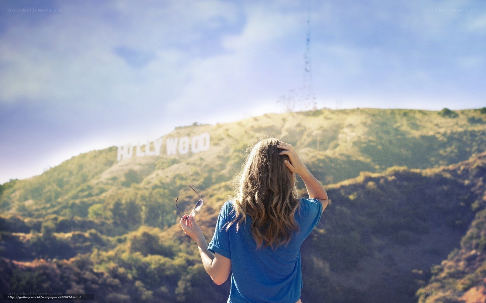 Person at Hollywood Sign